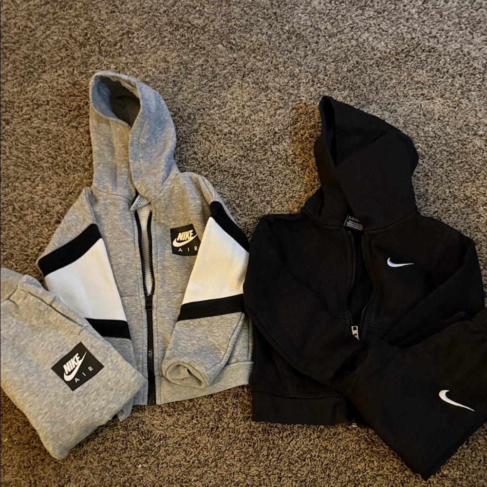 Nike Air Gray and Black Hoodie Collection